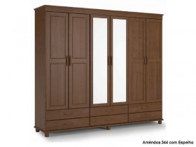 Guarda Roupa Armario Roupeiro Weihermann Sevilha AT Espelhado 06 Portas 2.70 m COM FRETE GRATIS 